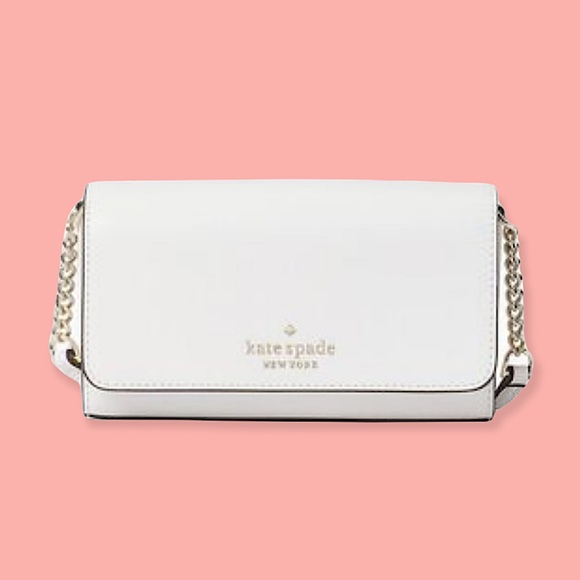 🎄🎁Kate spade Staci Small Flap Crossbody White Dove - Picture 1 of 14